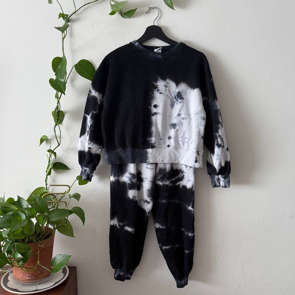 Zara Kids Matching Set Sweats Set - Black and White Tie Dye - Picture 1 of 7